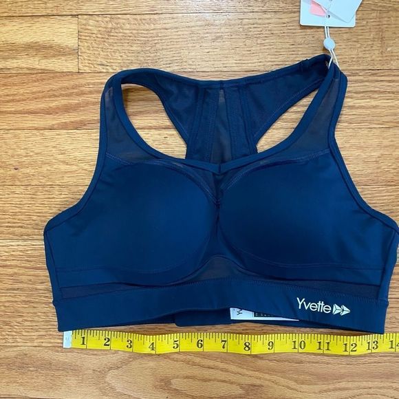 🆕 Yvette Sports Bra with sewn in padding, Size MEDIUM (US 8), Color BLUE - Picture 4 of 7